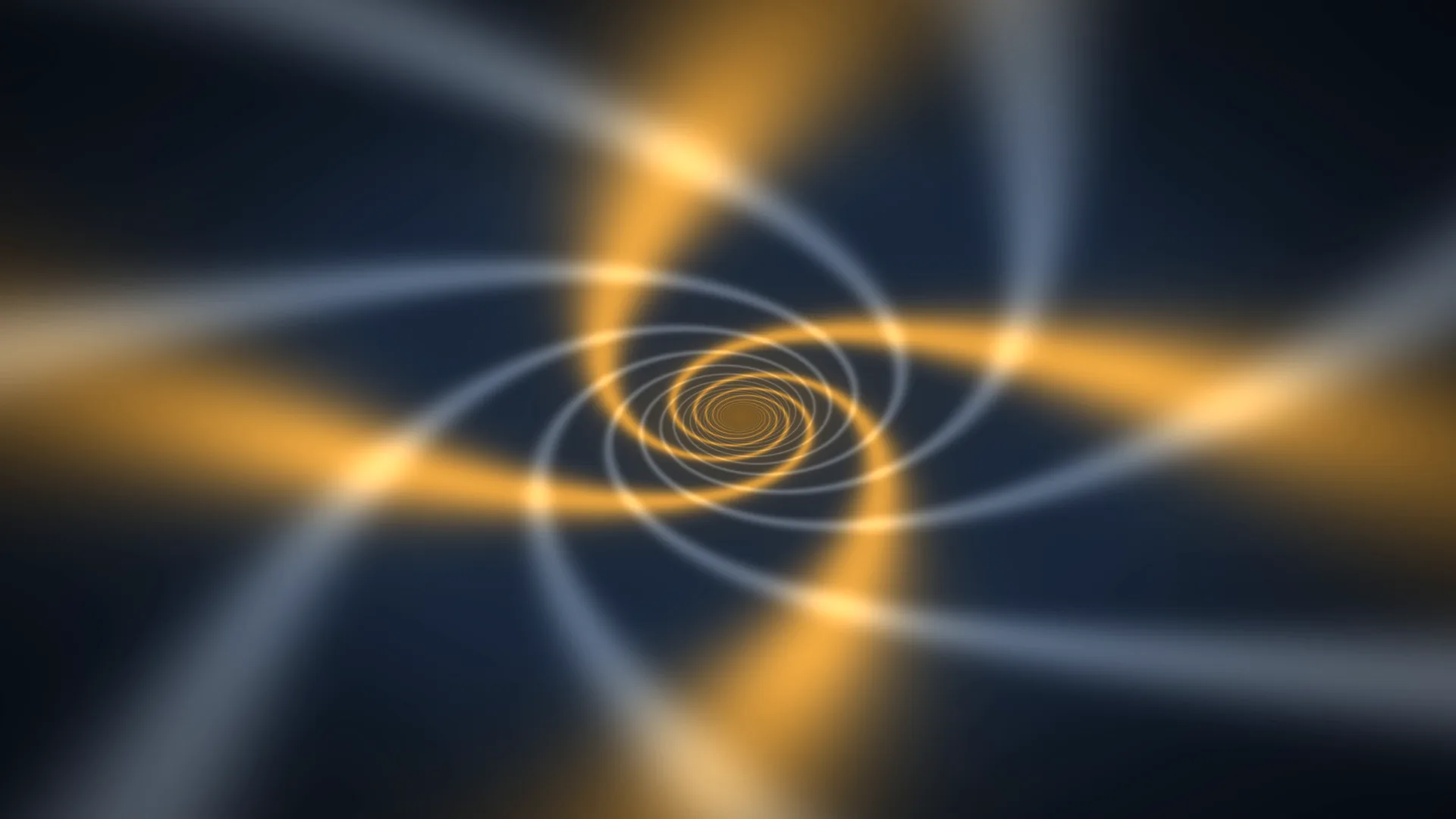 Golden elliptical spiral on a navy field — free 3840x2160 4K wallpaper image