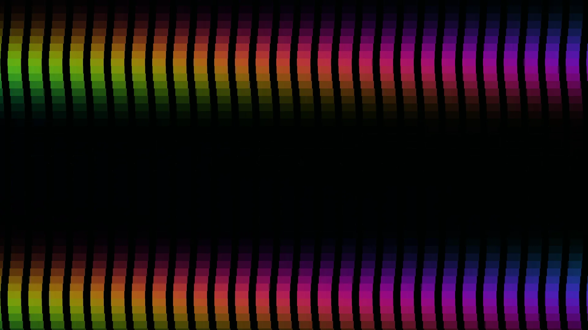 Pixelated rainbow bars on a black field — free 3840x2160 4K wallpaper image