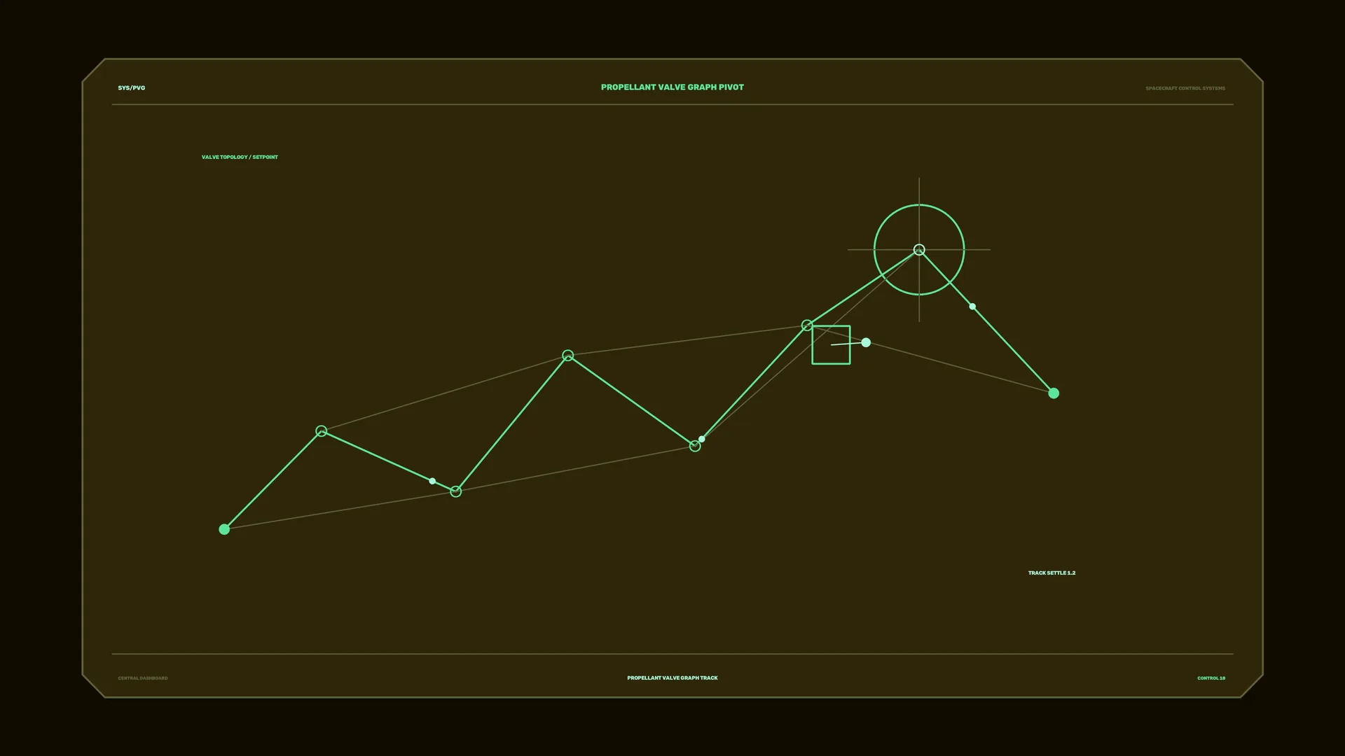 Neon propellant valve graph on dark ochre — free 3840x2160 4K wallpaper image