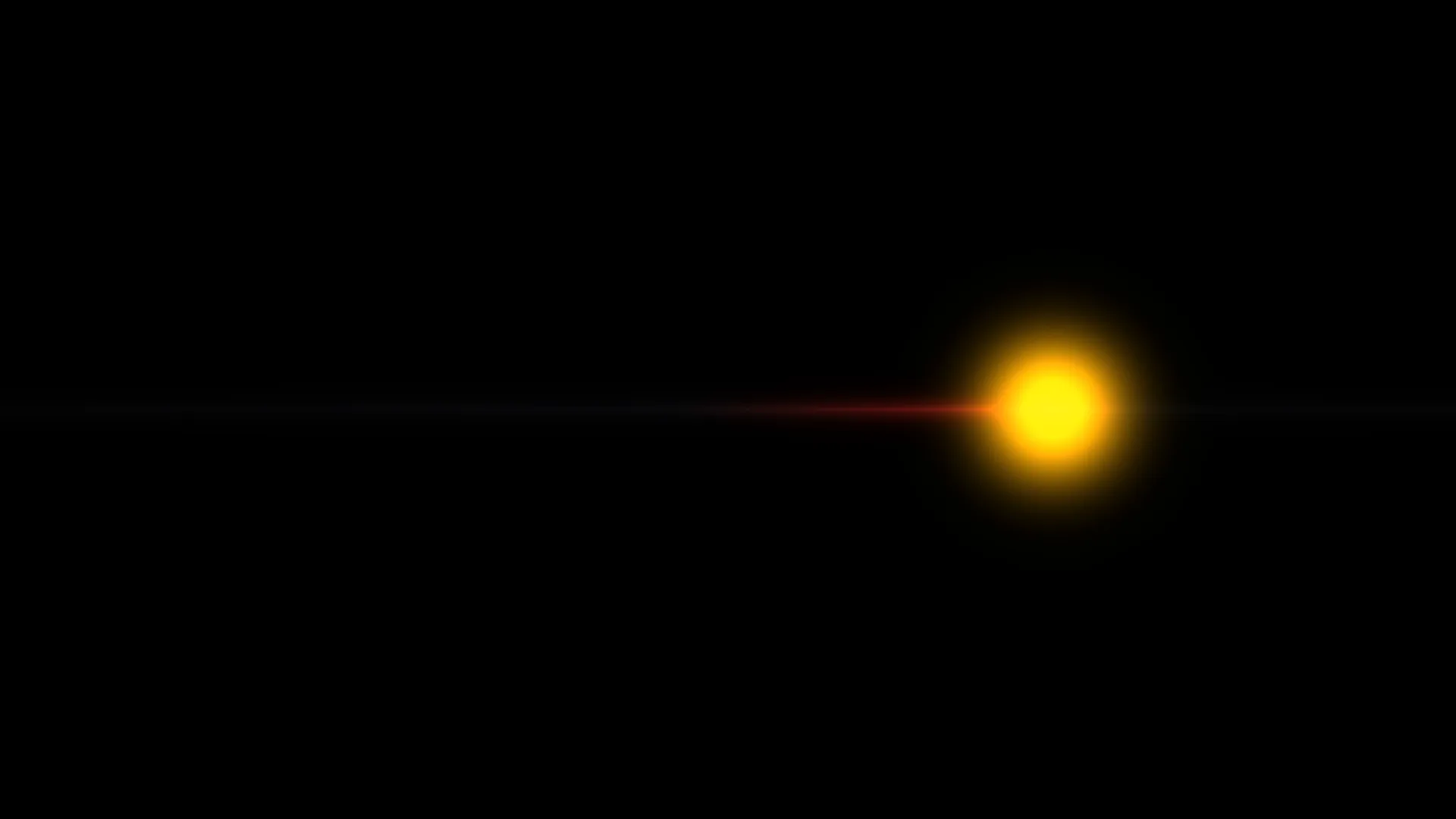 Golden Orb with Horizontal Light Flare — free 3840x2160 4K wallpaper image