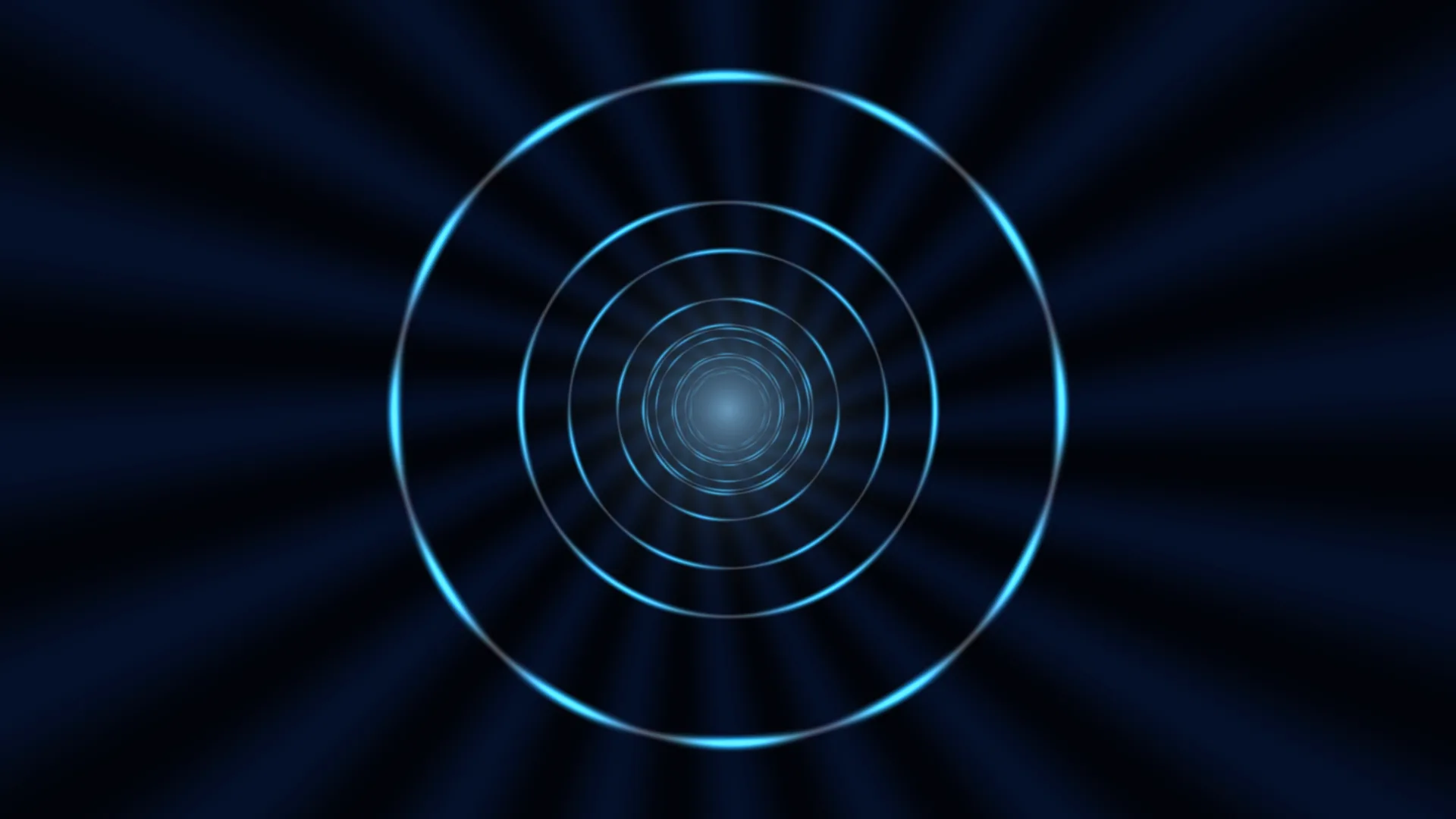 Concentric cyan rings on a radial blue field — free 3840x2160 4K wallpaper image