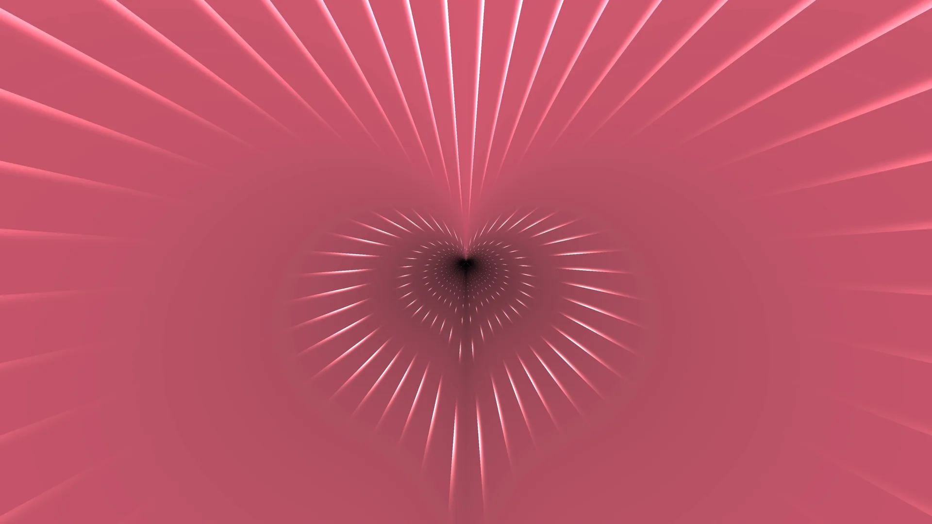 Pink radial tunnel with a dark central point — free 3840x2160 4K wallpaper image