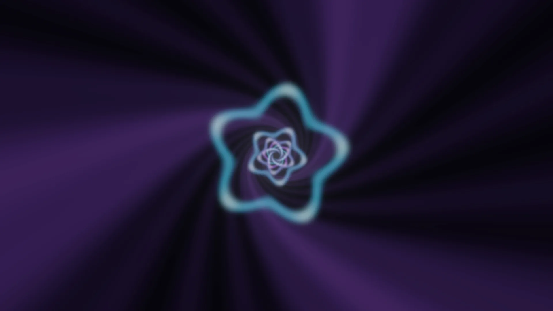 Cyan looped geometry on a violet radial field — free 3840x2160 4K wallpaper image