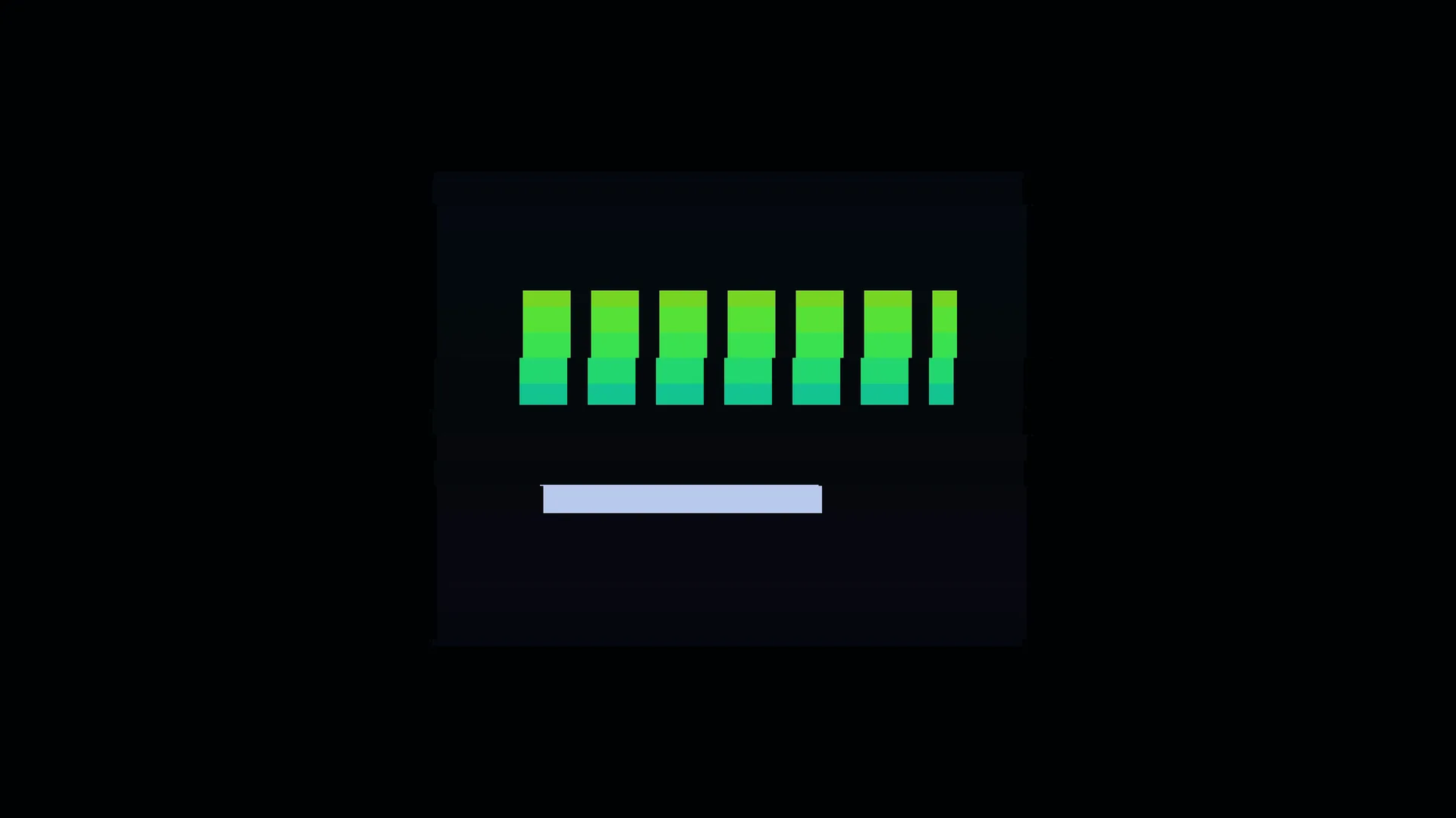 Geometric equalizer bars on a dark display — free 3840x2160 4K wallpaper image