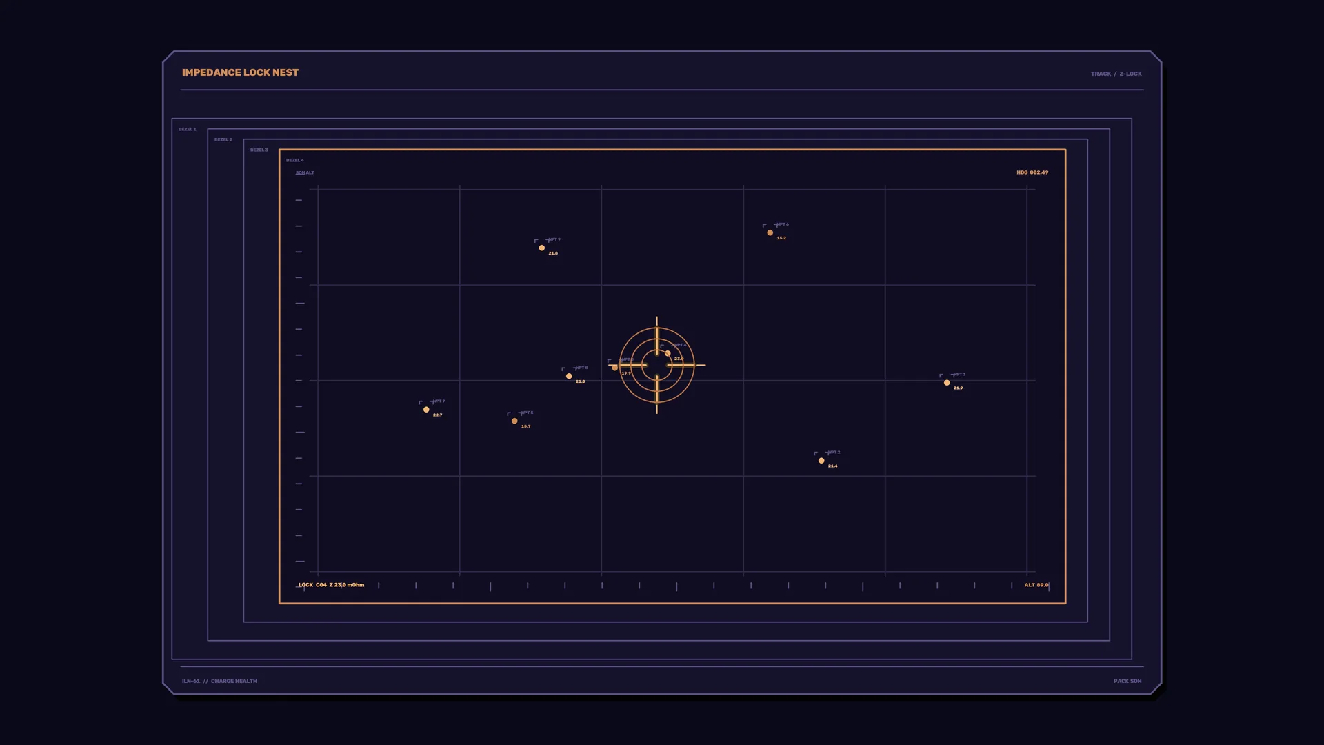 Impedance lock nest technical grid display — free 3840x2160 4K wallpaper image