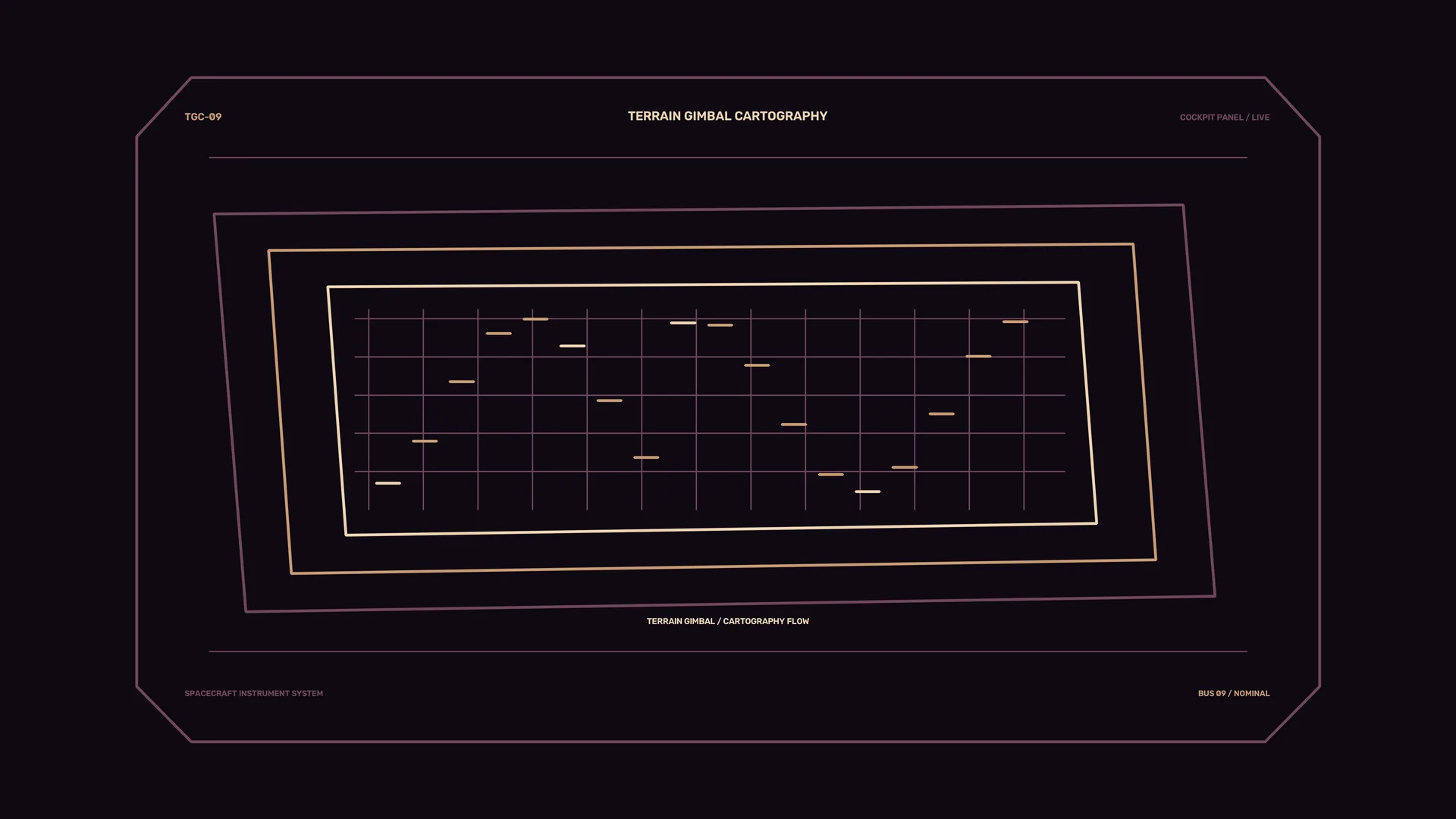 Terrain gimbal cartography with grid markers — free 3840x2160 4K wallpaper image
