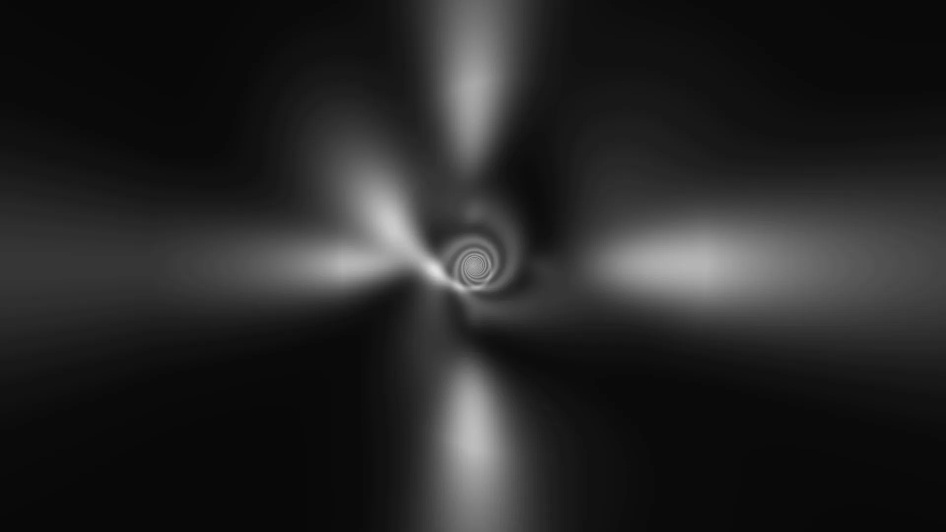 Monochrome vortex with radial light fields — free 3840x2160 4K wallpaper image