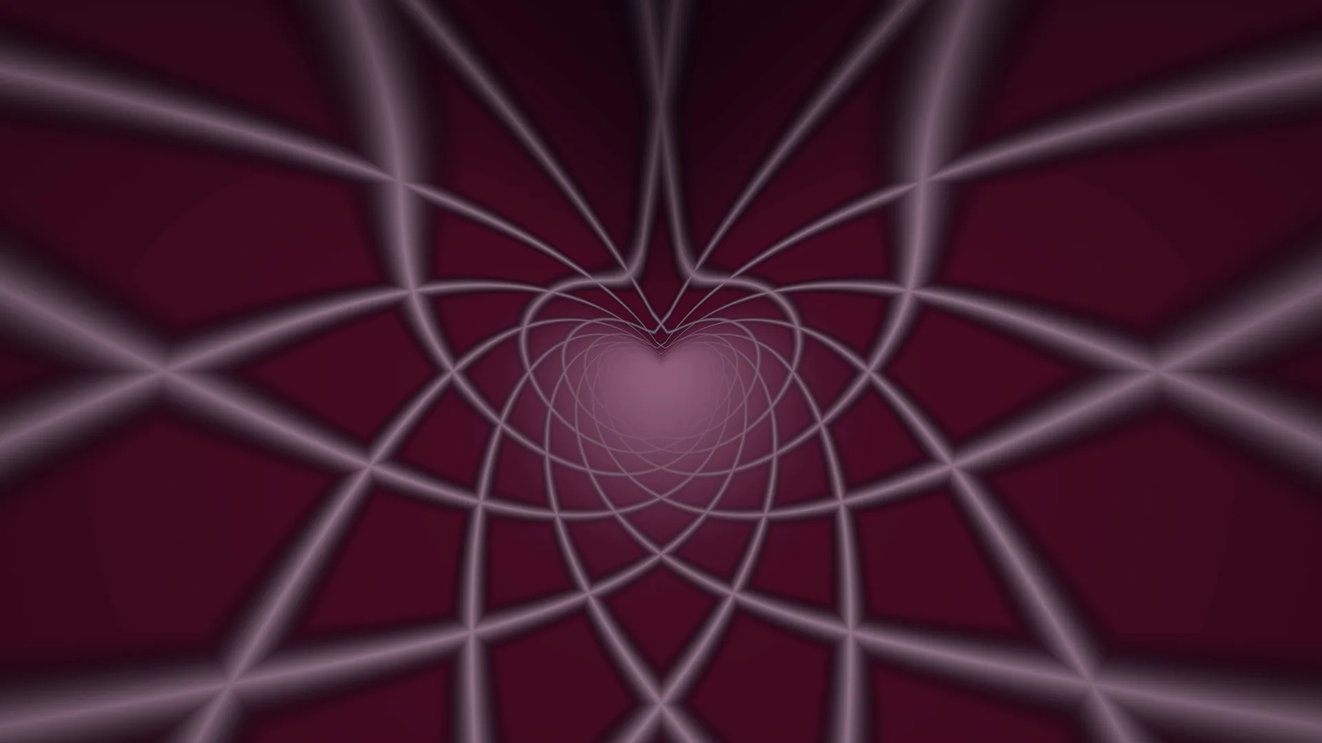 Concentric heart lattice in burgundy and lilac — free 3840x2160 4K wallpaper image