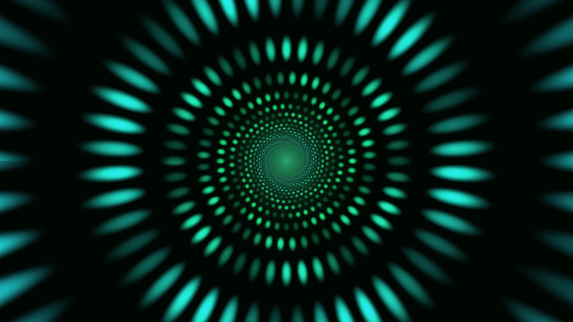 Concentric teal light ring tunnel — free 3840x2160 4K wallpaper image