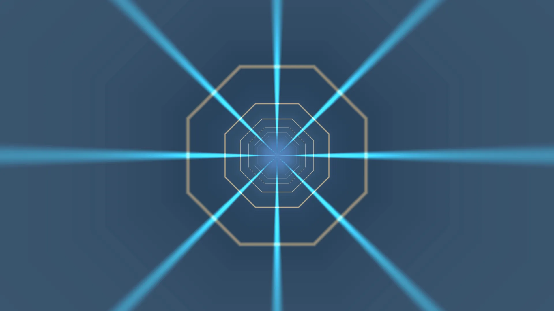 Cyan radial grid with concentric octagons — free 3840x2160 4K wallpaper image