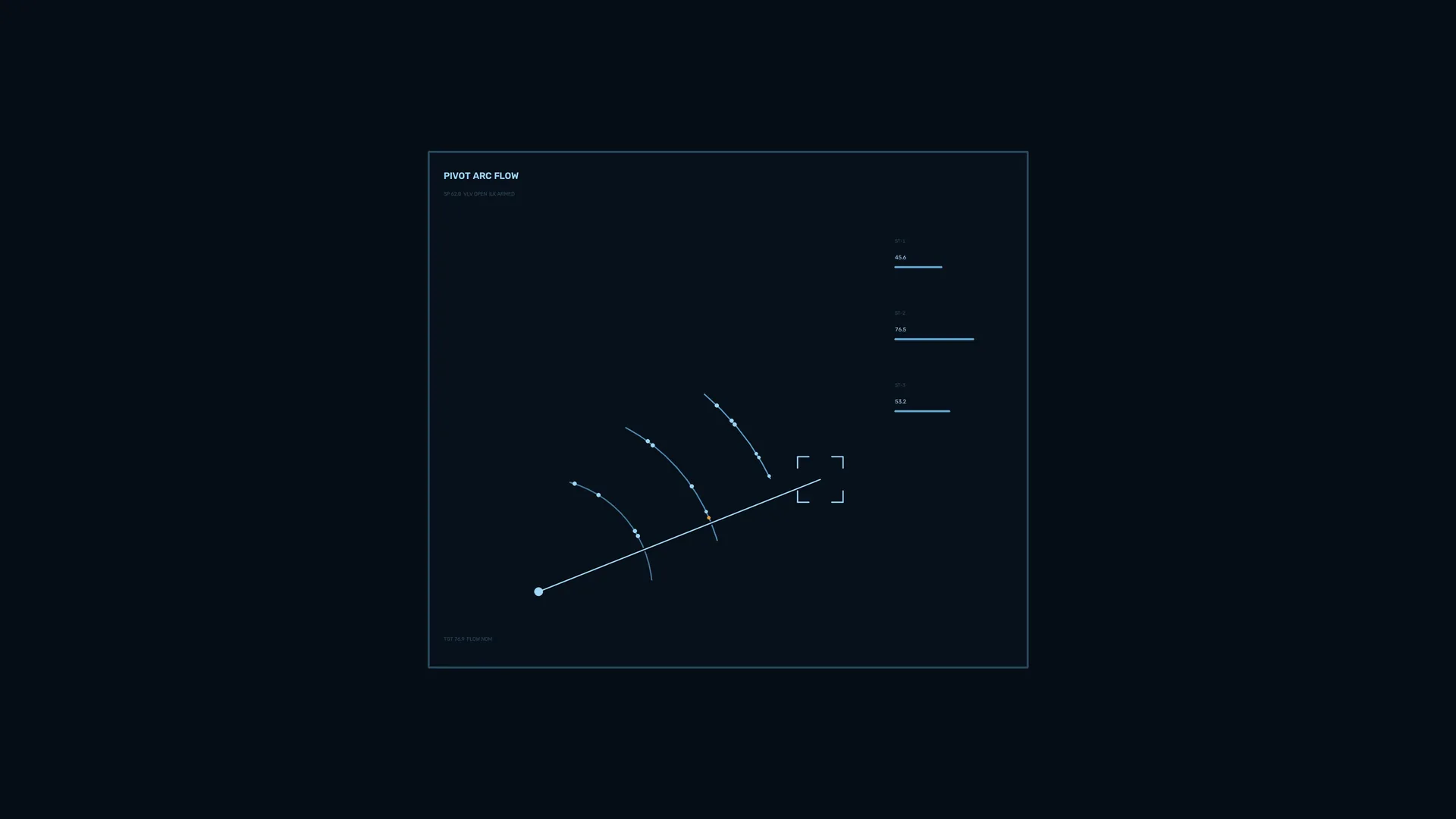 Pivot arc flow interface in deep navy — free 3840x2160 4K wallpaper image