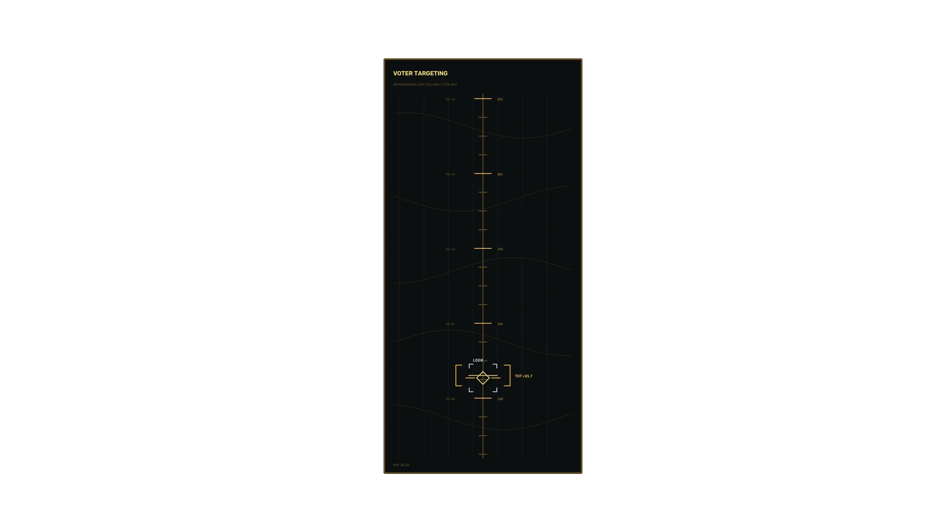 Amber Voter Targeting Interface on Black — free 3840x2160 4K wallpaper image