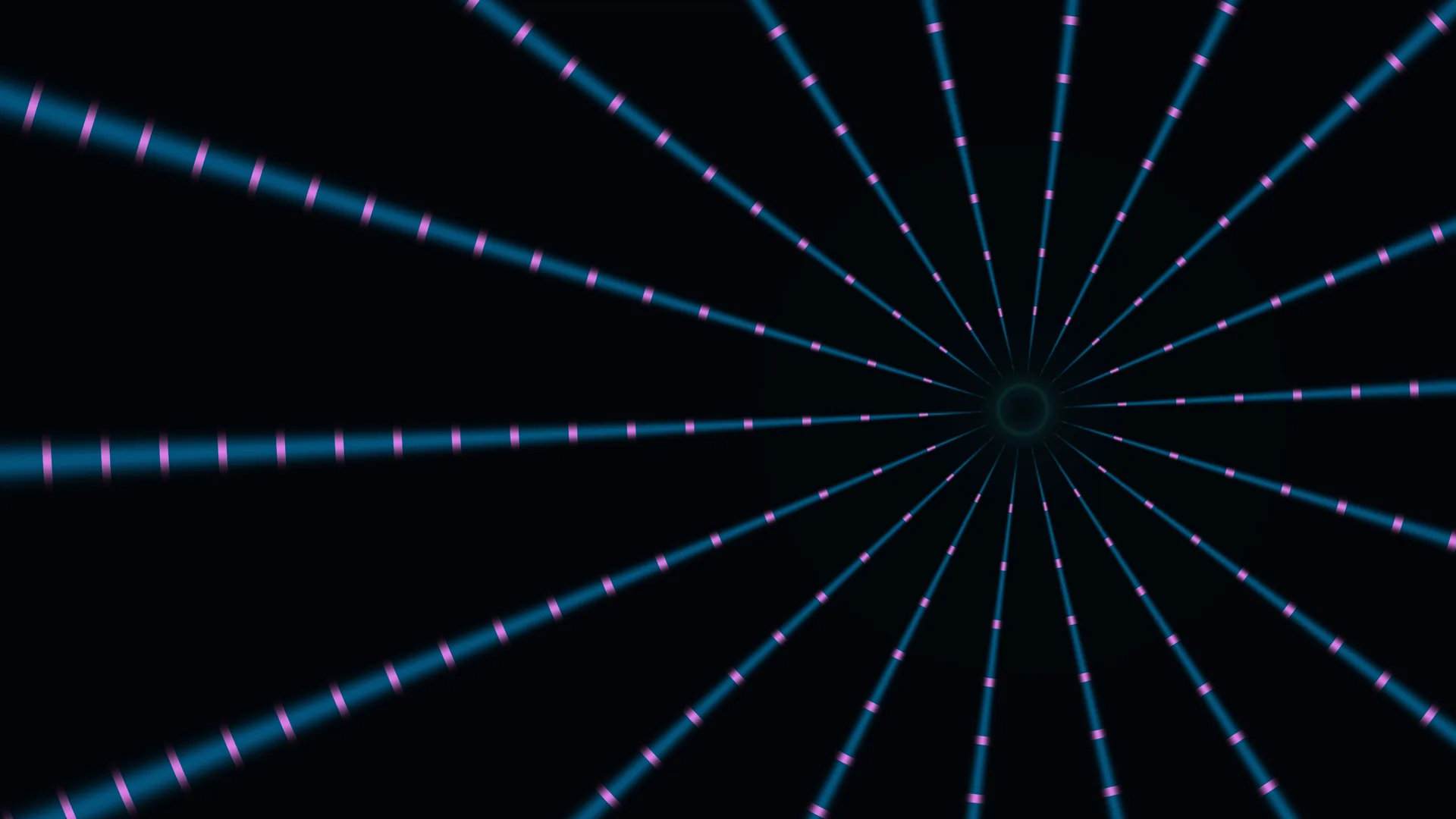 Cyan and magenta radial light array — free 3840x2160 4K wallpaper image
