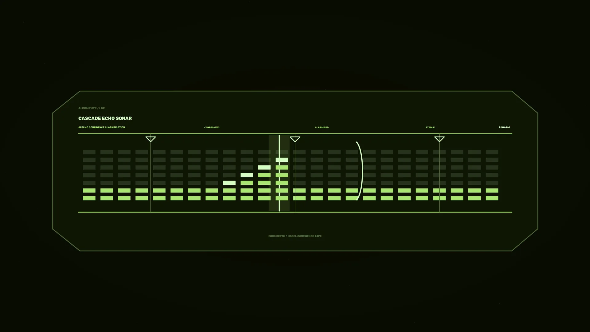 Luminous green sonar spectrum interface — free 3840x2160 4K wallpaper image