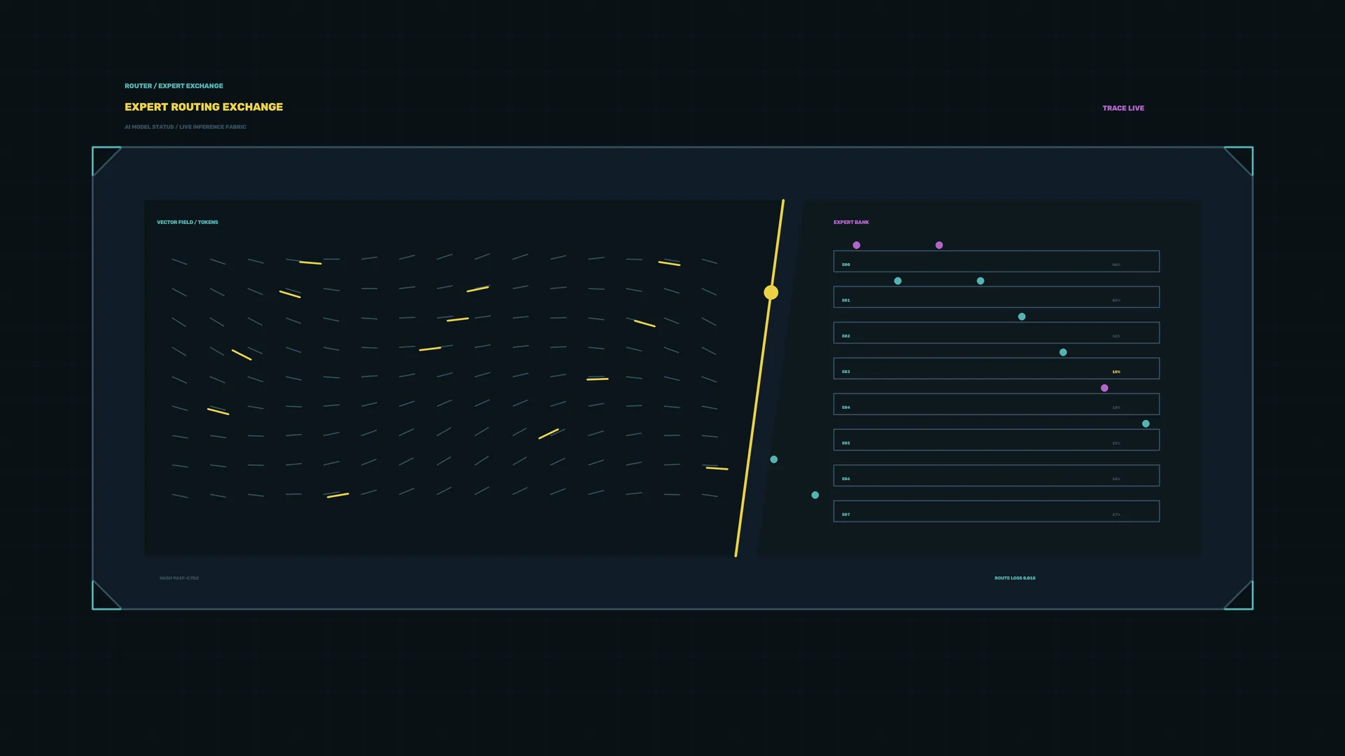 Dark vector routing dashboard with signal traces — free 3840x2160 4K wallpaper image