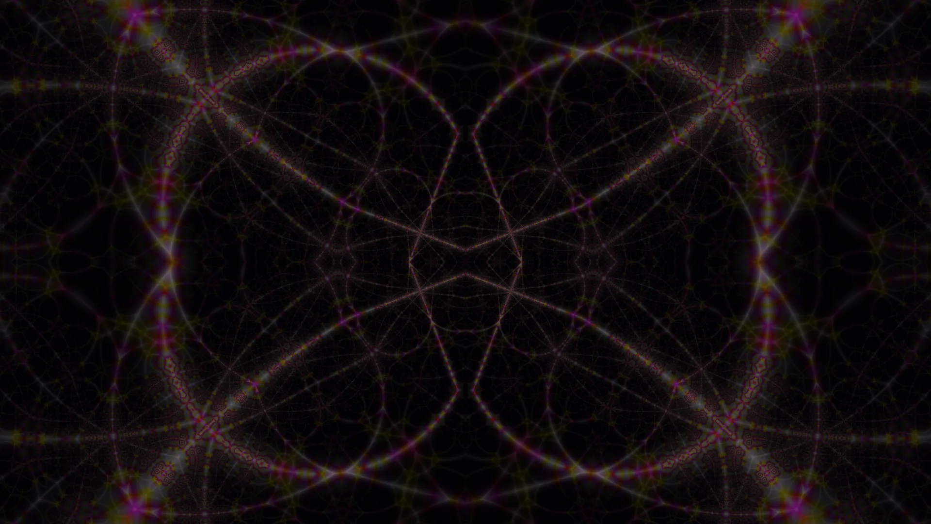 Kaleidoscopic lattice with violet and gold light — free 3840x2160 4K wallpaper image