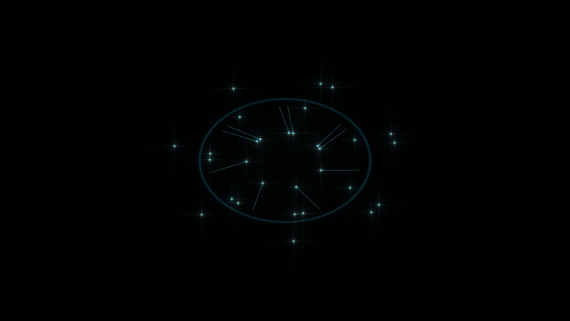 Cyan orbital grid with luminous data points — free 3840x2160 4K wallpaper image