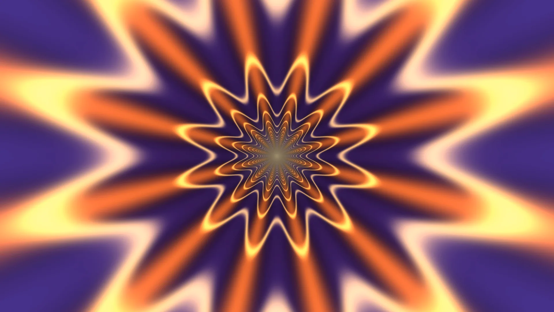 Radial orange and gold geometric bloom — free 3840x2160 4K wallpaper image