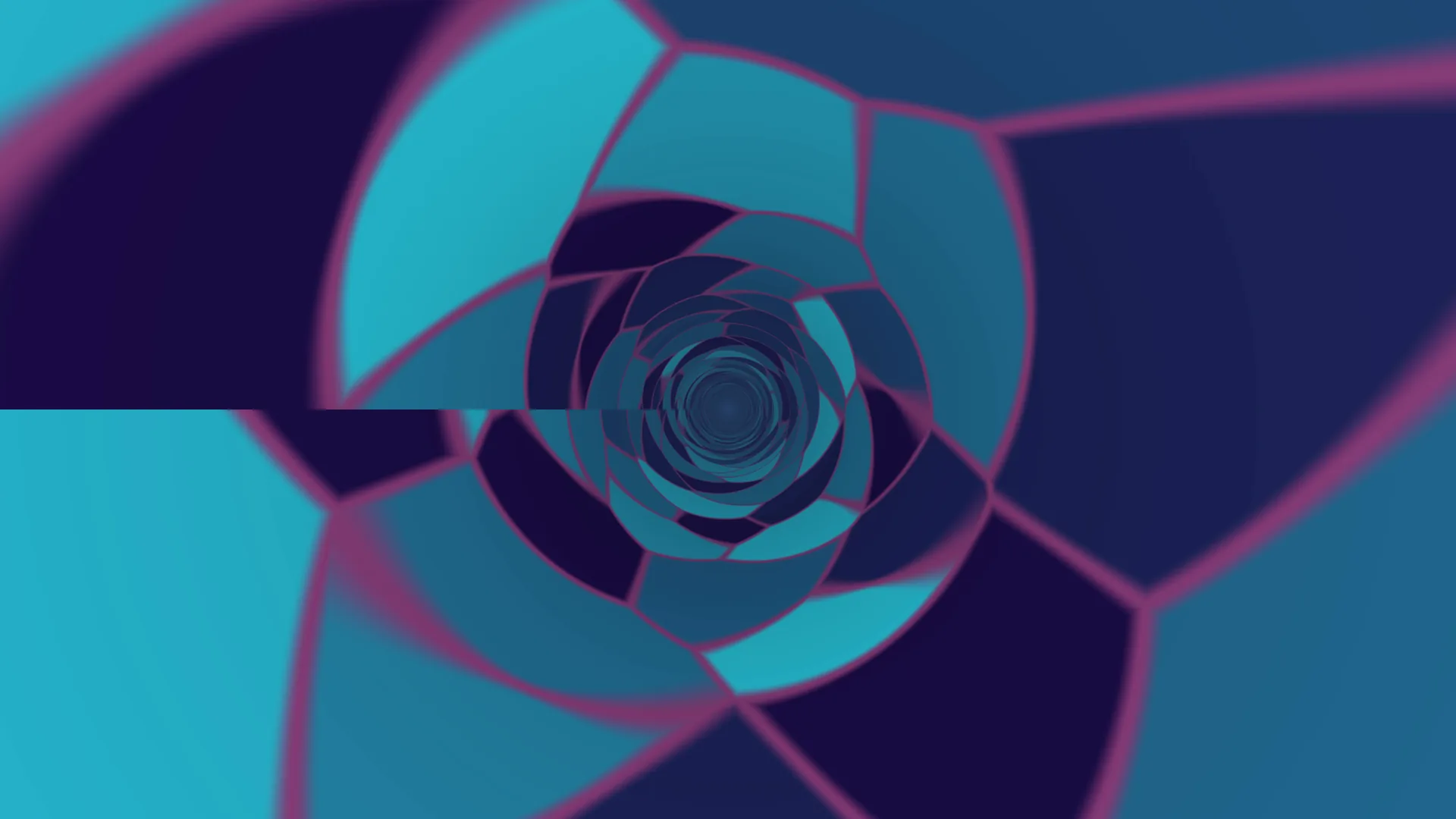 Concentric teal and violet geometric spiral — free 3840x2160 4K wallpaper image