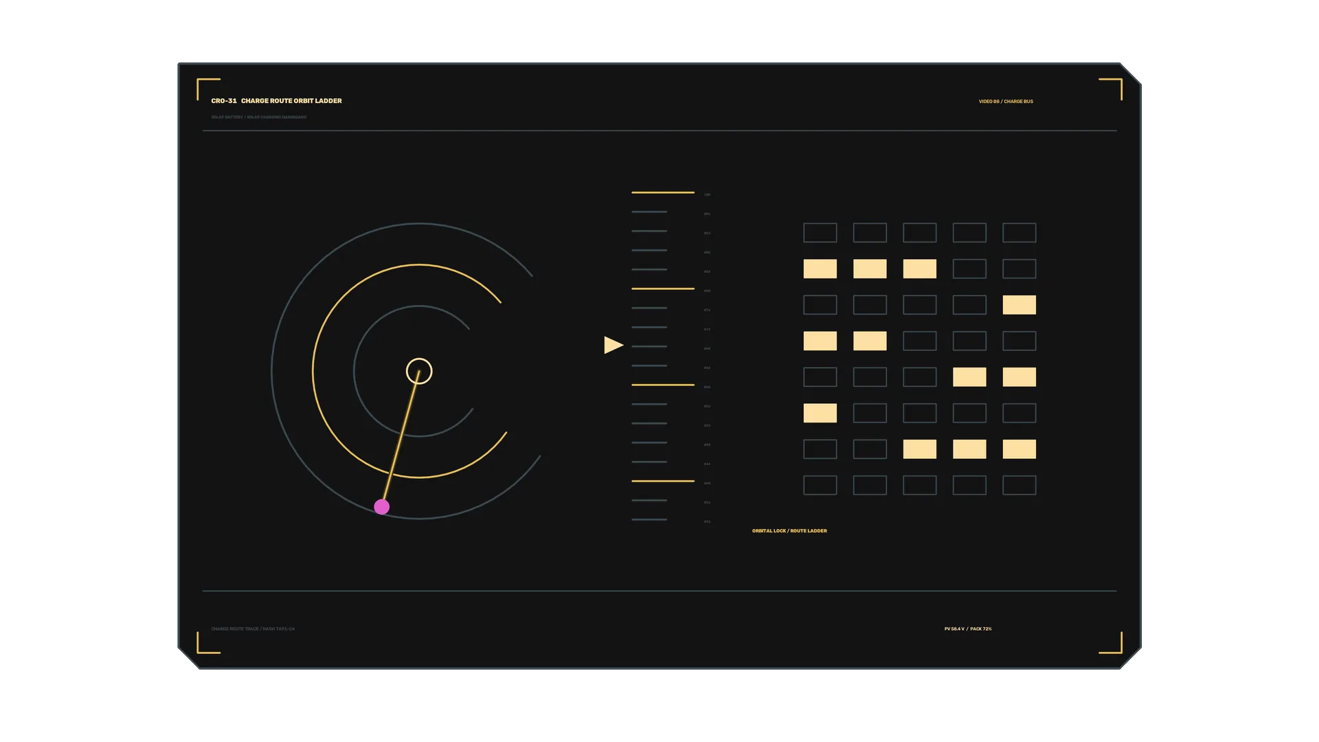Orbital route dashboard with circular radar geometry — free 3840x2160 4K wallpaper image