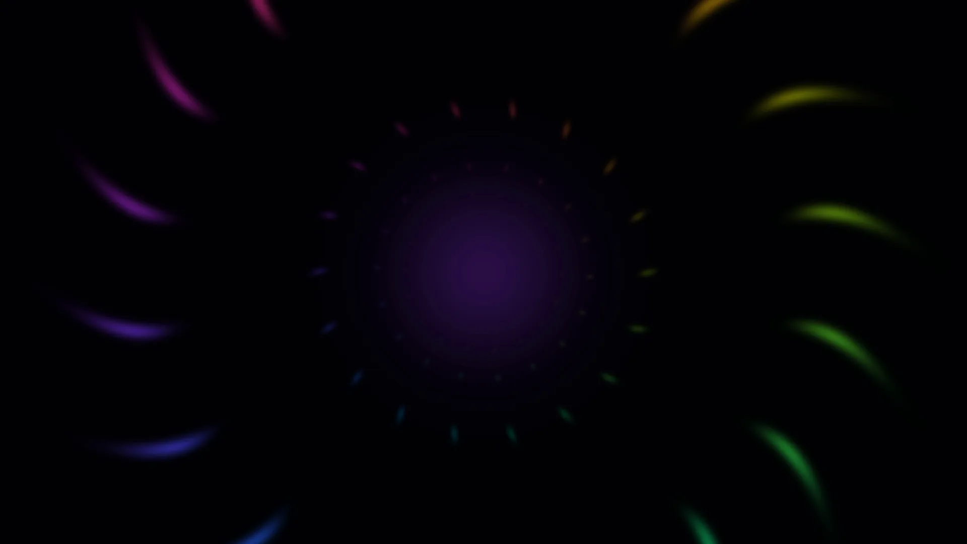 Chromatic arcs around a violet radial core — free 3840x2160 4K wallpaper image