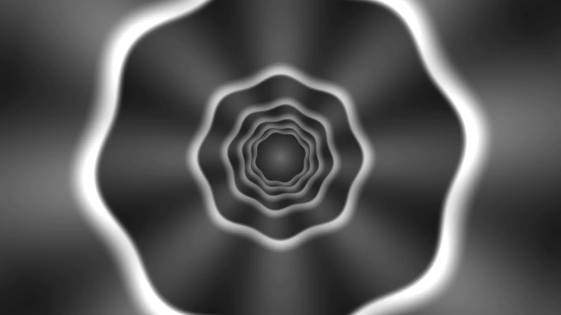 Concentric grayscale contour rings with soft glow — free 3840x2160 4K wallpaper image