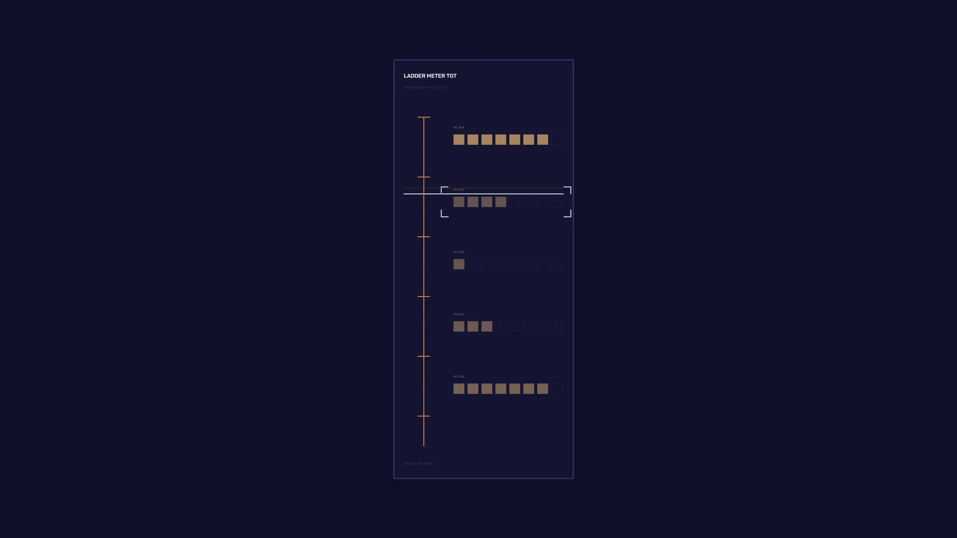 Minimal ladder meter interface in copper and navy — free 3840x2160 4K wallpaper image