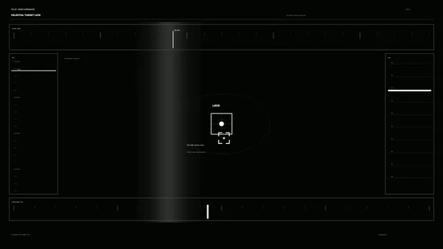 Celestial target lock interface in black and white — free 3840x2160 4K wallpaper image
