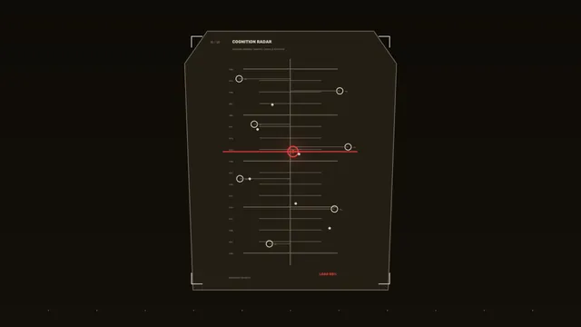 Cognition radar interface with red tracking line — free 3840x2160 4K wallpaper image
