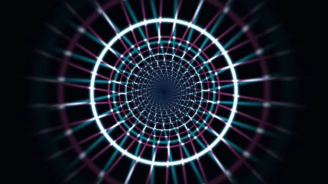 Concentric neon grid with radial light paths — free 3840x2160 4K wallpaper image
