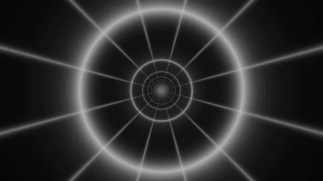 Monochrome radial rings with luminous geometry — free 3840x2160 4K wallpaper image