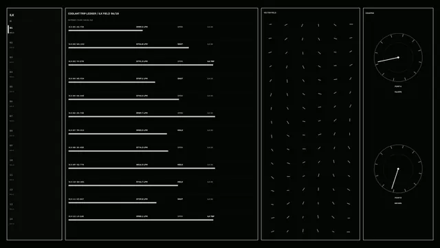 Monochrome Industrial Control Panel Dashboard — free 3840x2160 4K wallpaper image