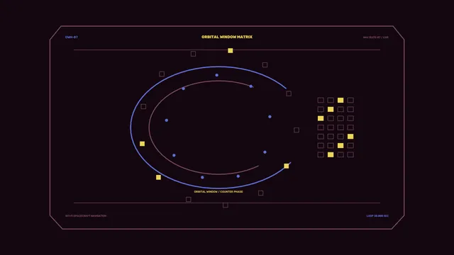 Orbital ring interface in violet and blue — free 3840x2160 4K wallpaper image