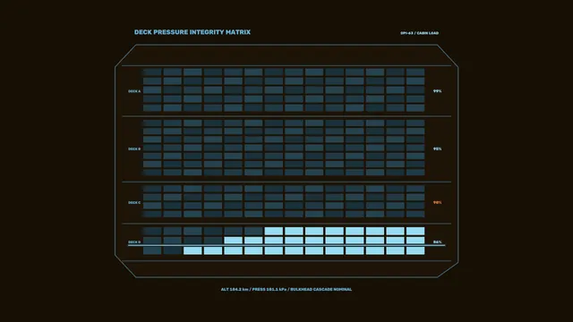Deck pressure integrity matrix in cyan grid — free 3840x2160 4K wallpaper image