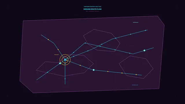 Neon route network on a violet grid — free 3840x2160 4K wallpaper image