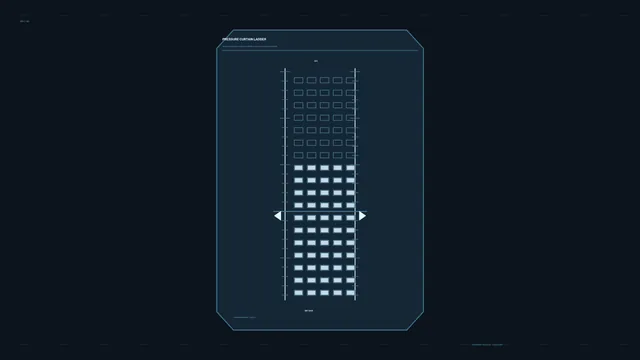 Pressure curtain ladder in blue technical geometry — free 3840x2160 4K wallpaper image