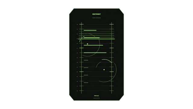 Neon green sentiment chart on black — free 3840x2160 4K wallpaper image