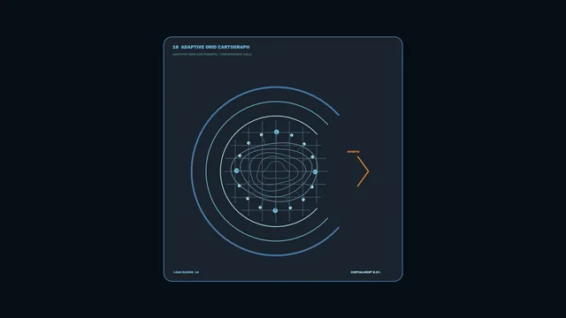 Adaptive cartography grid in blue and orange — free 3840x2160 4K wallpaper image