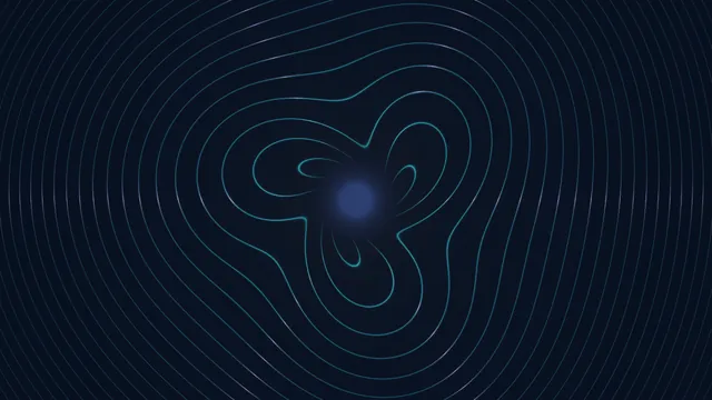 Cyan contour lines around a blue central glow — free 3840x2160 4K wallpaper image