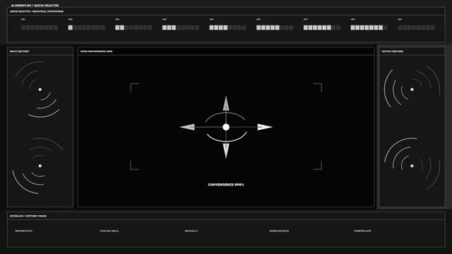 Monochrome Industrial Convergence Control Panel — free 3840x2160 4K wallpaper image