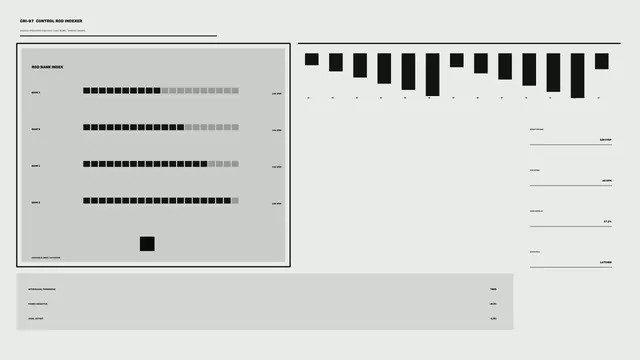 Monochrome control rod indexing schematic — free 3840x2160 4K wallpaper image
