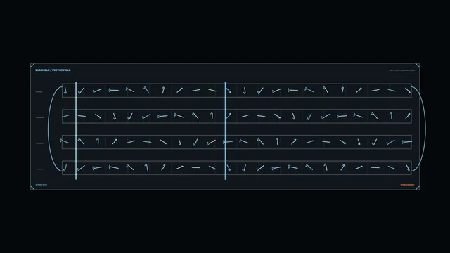 Cyan vector field with four signal rows — free 3840x2160 4K wallpaper image