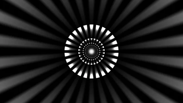 Monochrome radial tunnel with concentric rings — free 3840x2160 4K wallpaper image