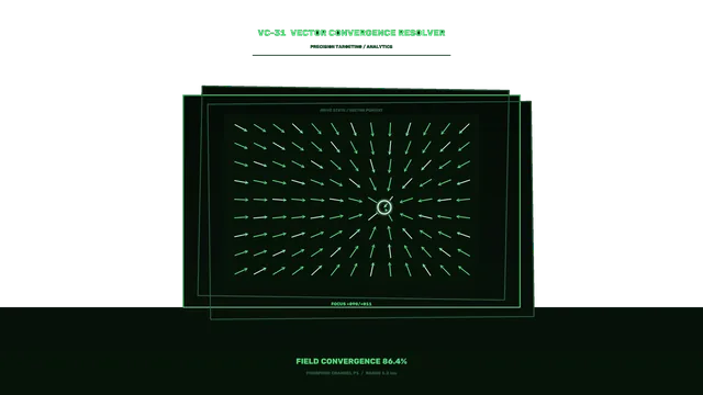 Green vector convergence targeting interface — free 3840x2160 4K wallpaper image