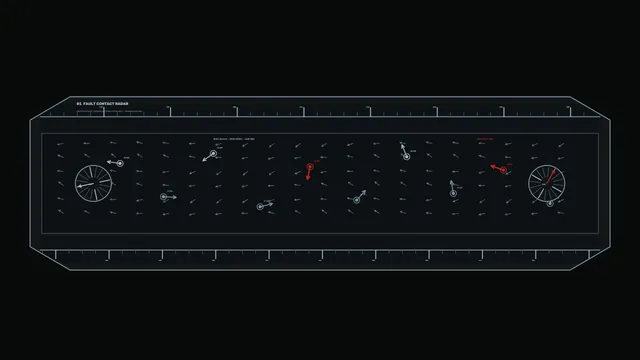 Dark fault contact radar with vector field — free 3840x2160 4K wallpaper image