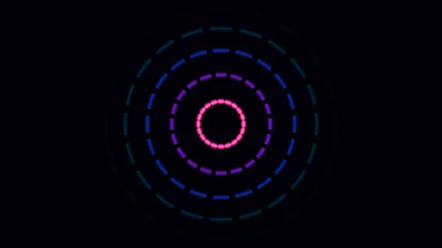 Concentric neon rings on a black field — free 3840x2160 4K wallpaper image