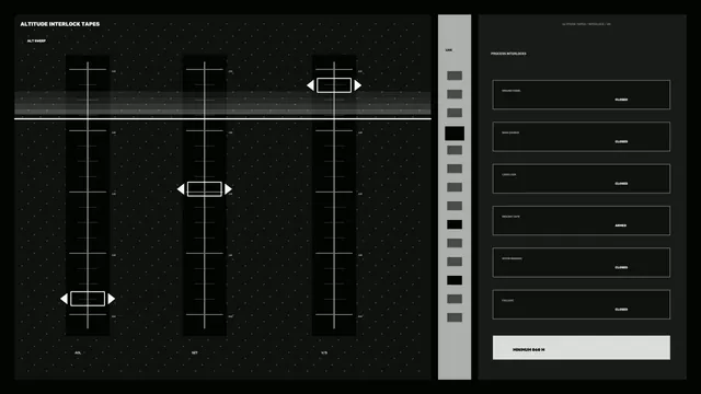 Monochrome altitude interlock interface grid — free 3840x2160 4K wallpaper image