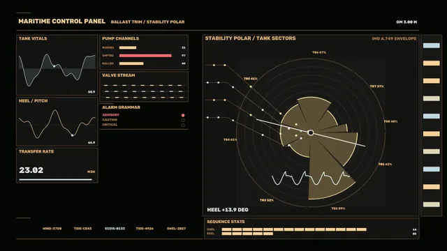 Maritime Stability Polar Control Dashboard — free 3840x2160 4K wallpaper image