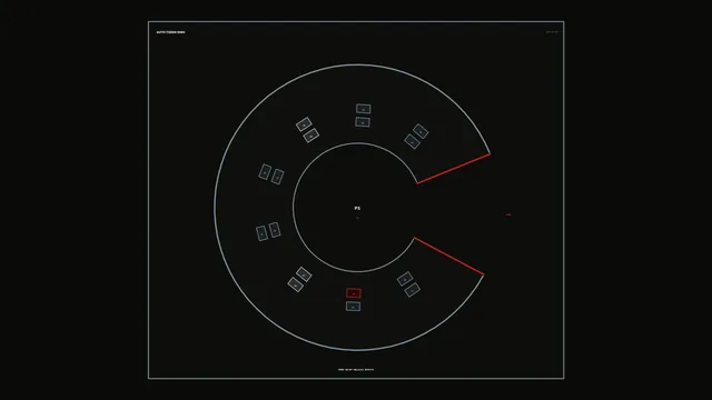 Dark circular auth token ring diagram — free 3840x2160 4K wallpaper image