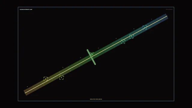 Hazard intercept lane tactical vector diagram — free 3840x2160 4K wallpaper image